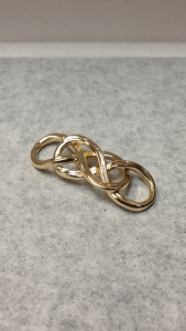 custom 14Kt yellow gold Infinity Forever bracelet top