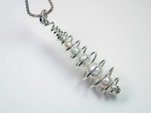Spiraling Pearl Necklace