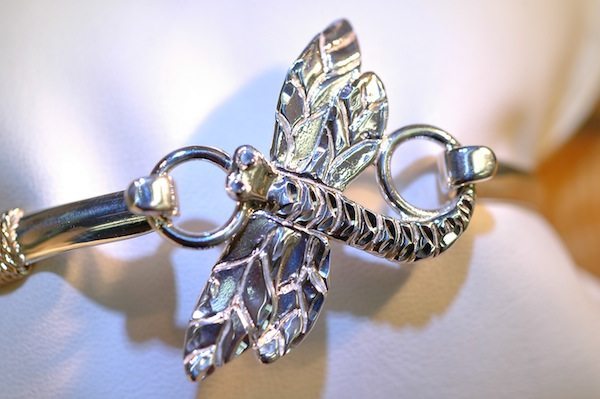 custom sterling silver dragonfly bracelet