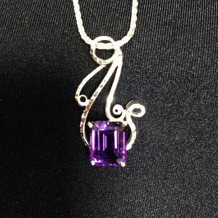 Sterling silver and Amethyst custom Nor'Easter pendant