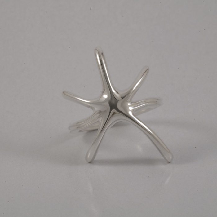 StarFish sterling silver custom designed ring, nautical