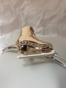 14 Kt Two Tone Custom designed Diamond Skate Bracelet Top For Stellor Custom Bracelet