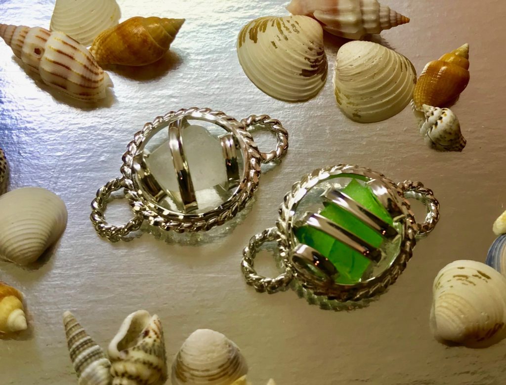 Stellor Spiral Beach Glass Bracelet Tops For Our Exclusive Bracelet