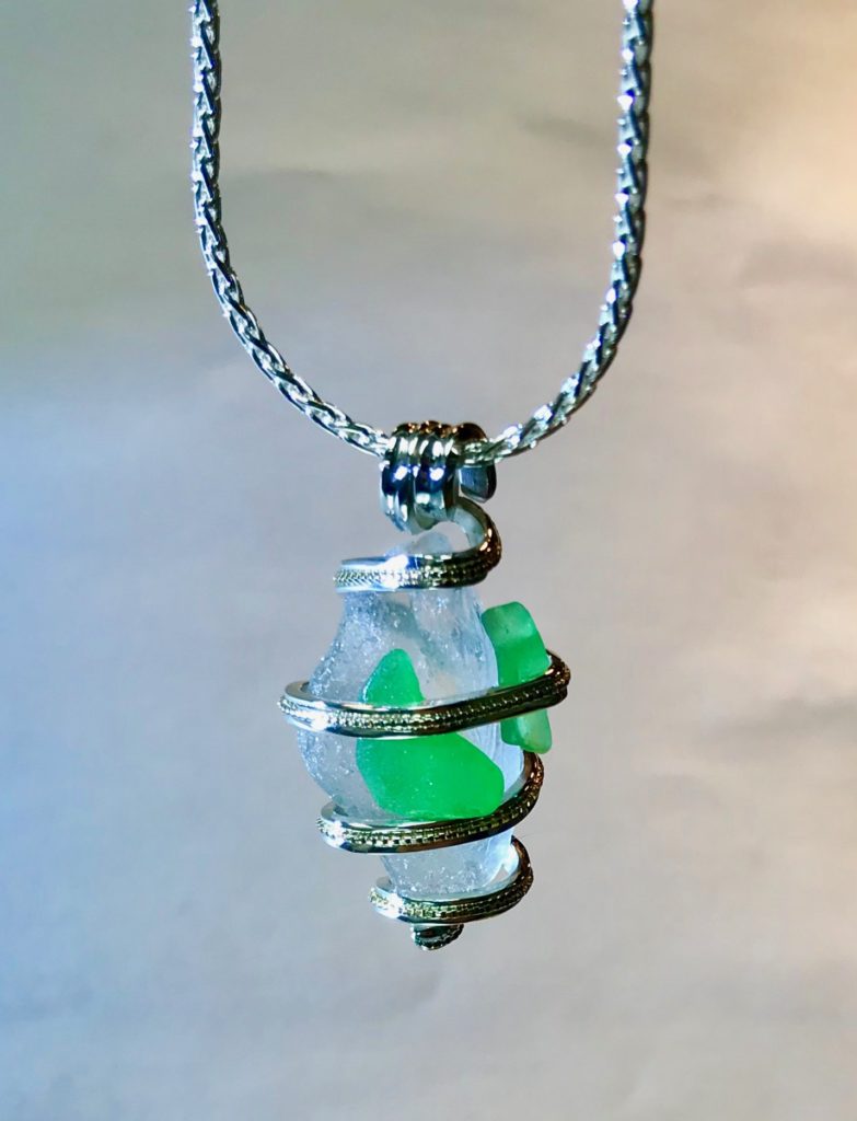 Stellor Spiral Authentic Plymouth Beach Glass Jewelry